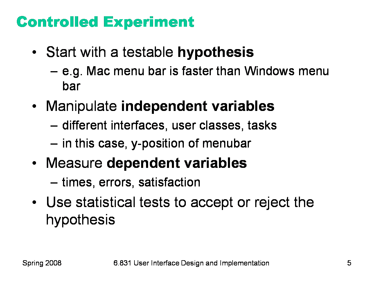 How to write an experiment for psychology