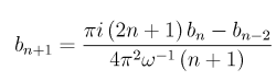 recurrence for b