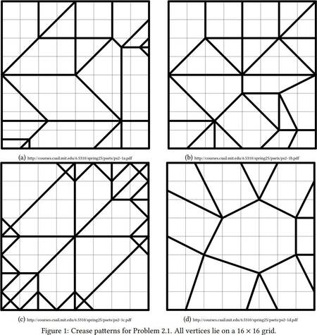 Problem Sets in 6.5310: Geometric Folding Algorithms Problem Sets in 6.5310: Geometric Folding Algorithms