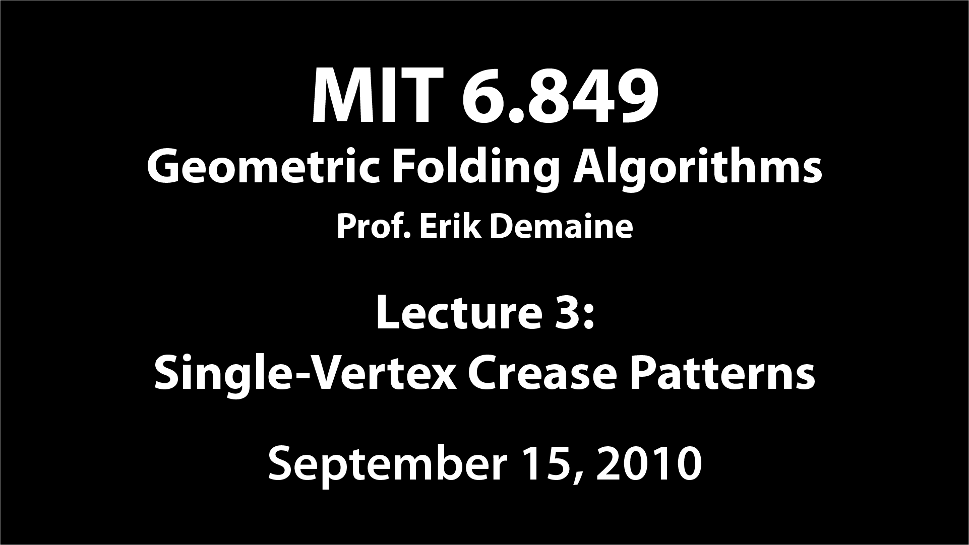 Lecture 2 in 6.849: Geometric Folding Algorithms: Linkages