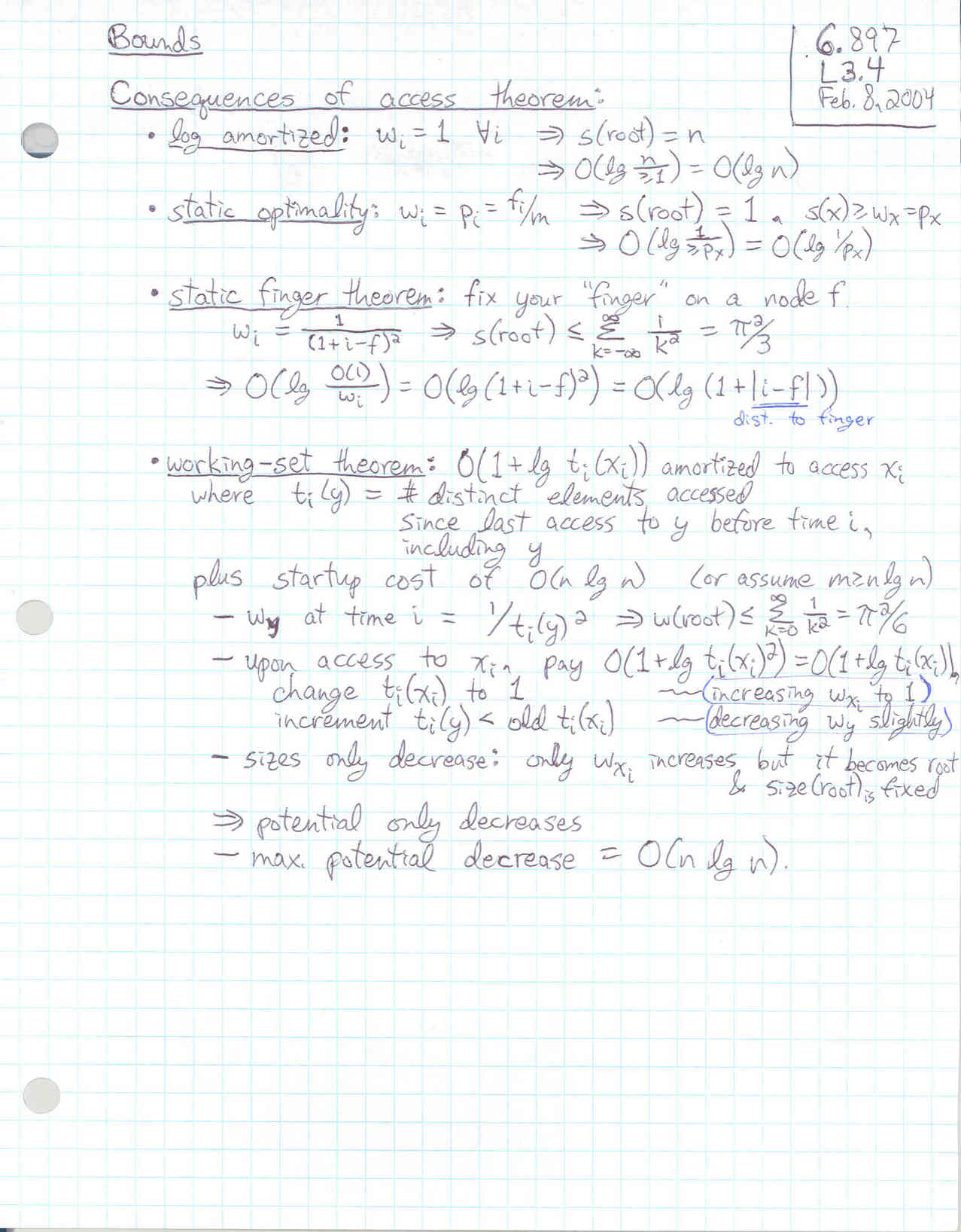 Lecture 3 page 4 at 150 DPI -- 6.897, Advanced Data Structures, Prof ...